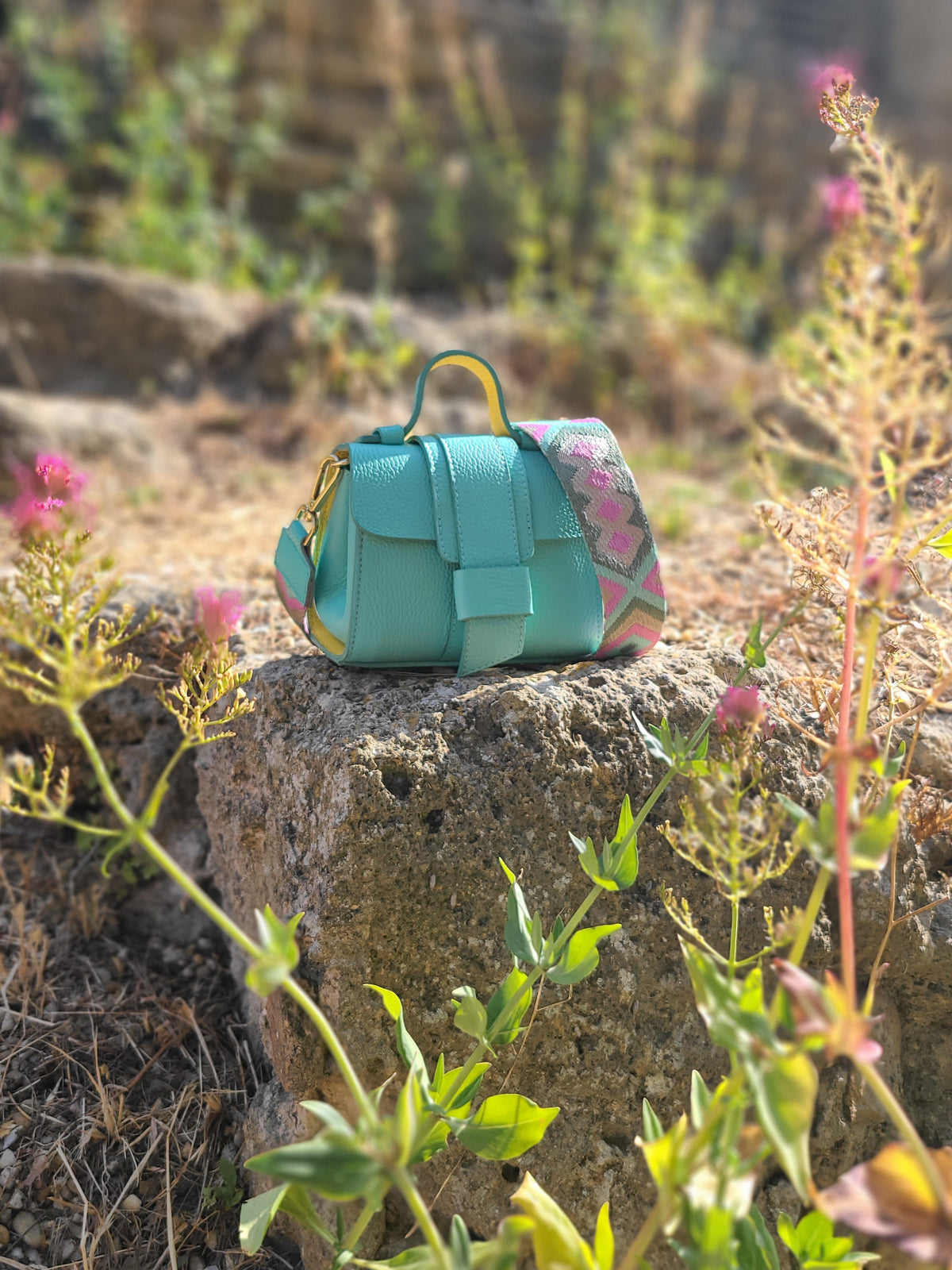 Sac à main femme cuir bicolore | POLLY