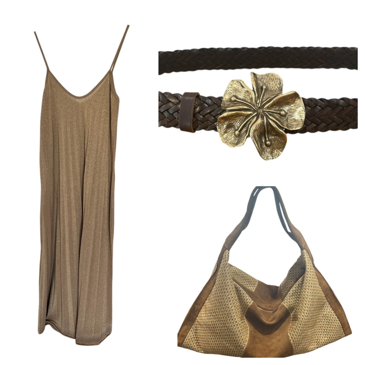 Sac paille & daim | PAPAYE