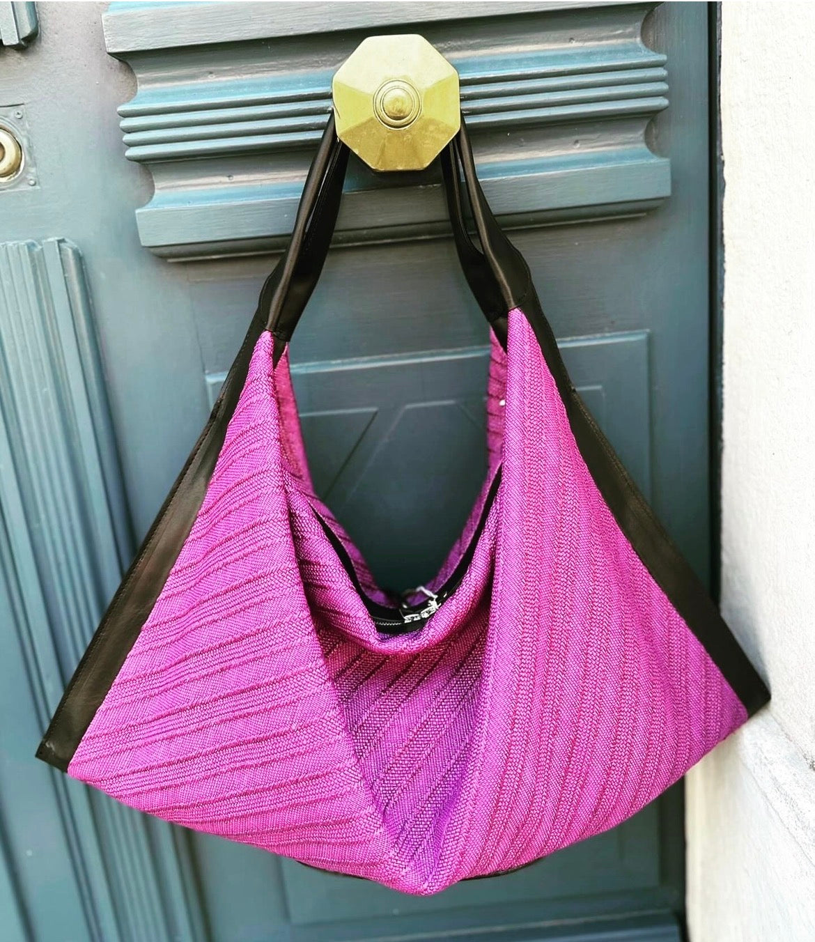 Sac raphia cuir | OLYMPIQUE